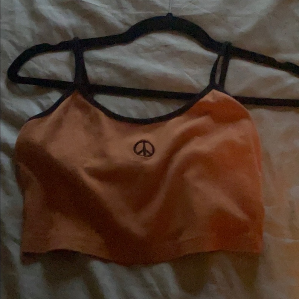 UO peace sign crop top